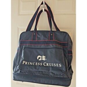 VTG Princess Cruises Blue Expandable Carry On Luggage Wheels Light Weight Large